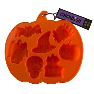 Ghoulish Halloween Cakelet Baking Mold Cake Brownies Resin Clay Bat Skull Spider